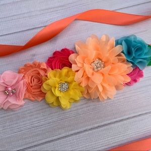 Multicolor Maternity Sash Baby Shower